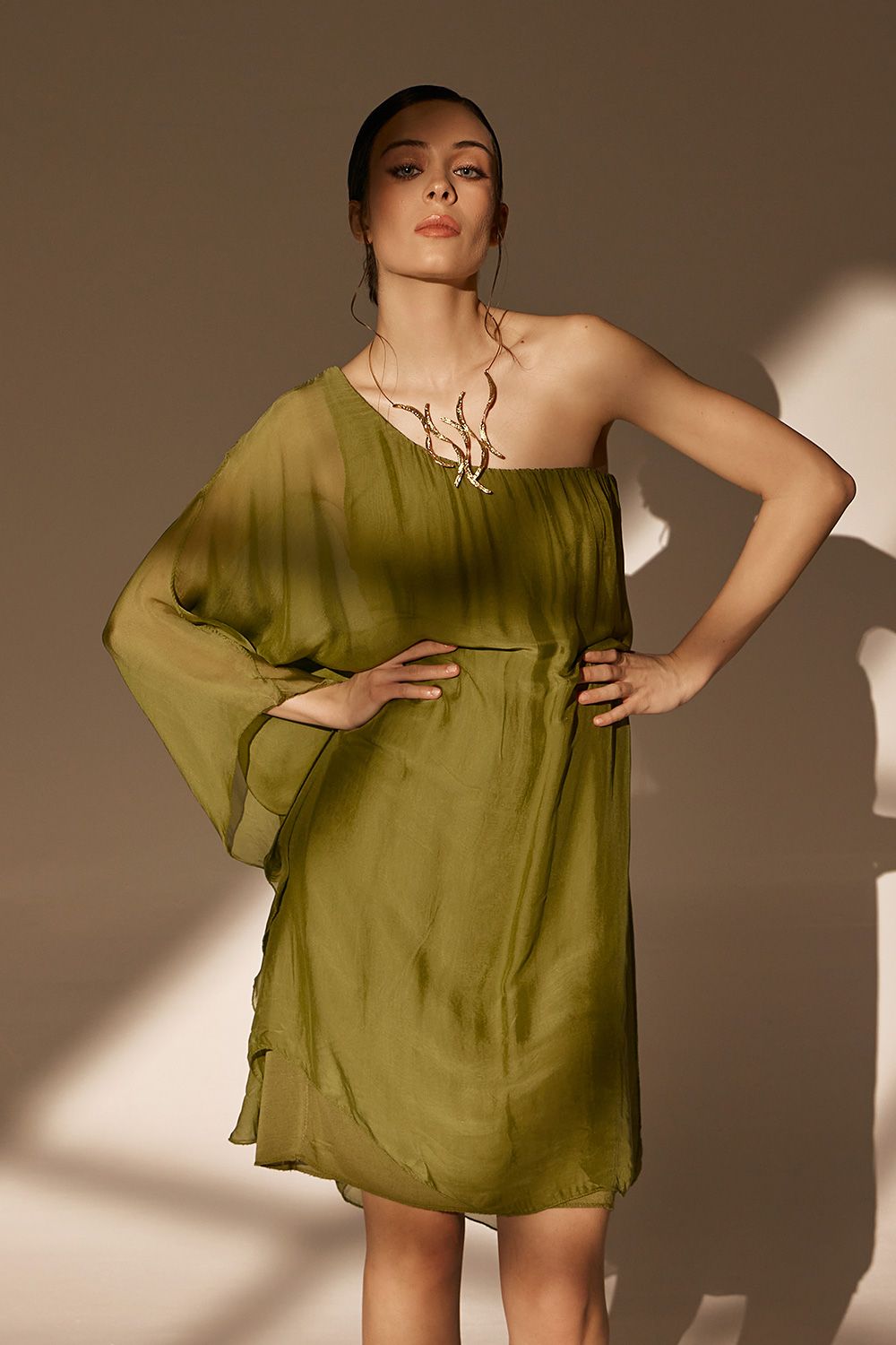 Aelia Dress | Olive Green