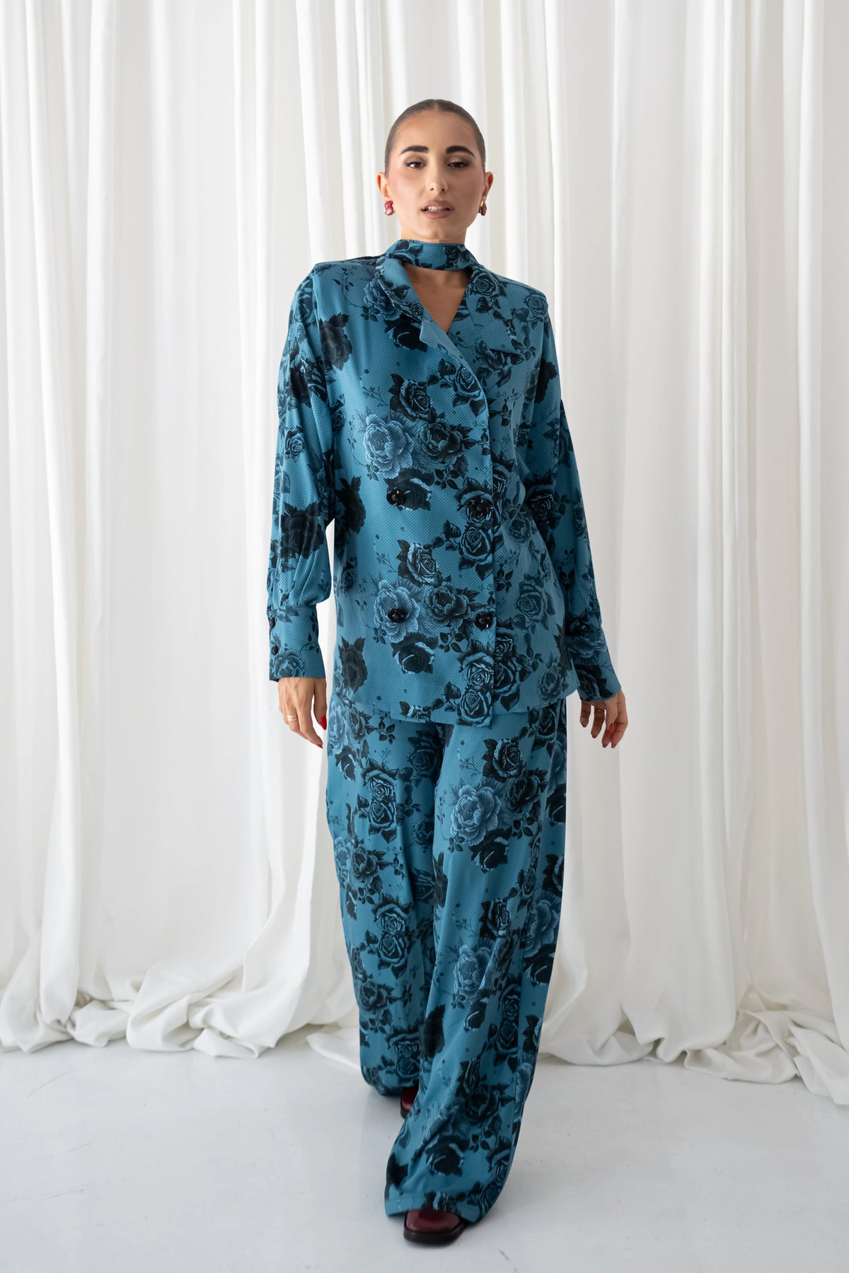 Dark Blue Rose Classic Pants
