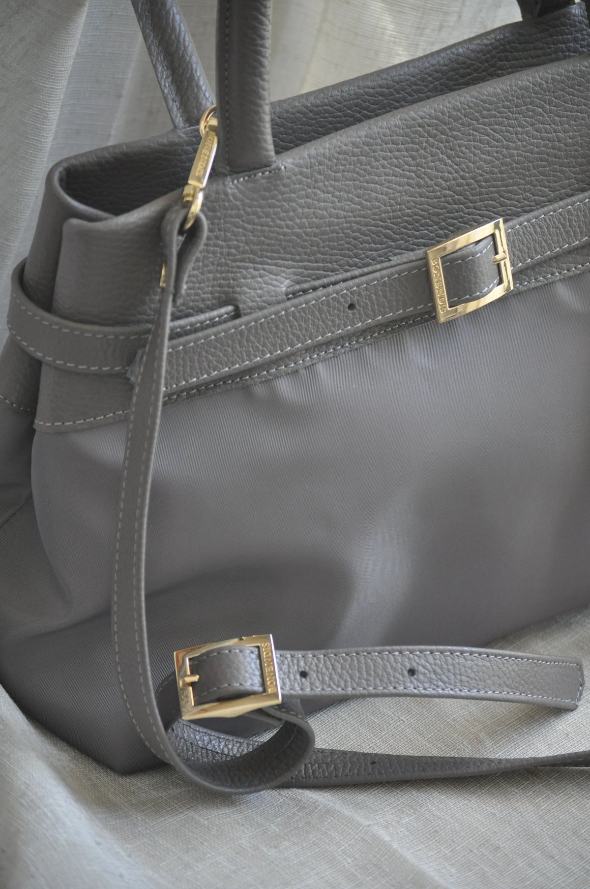 Emily Large Canvas Handbag -Ash