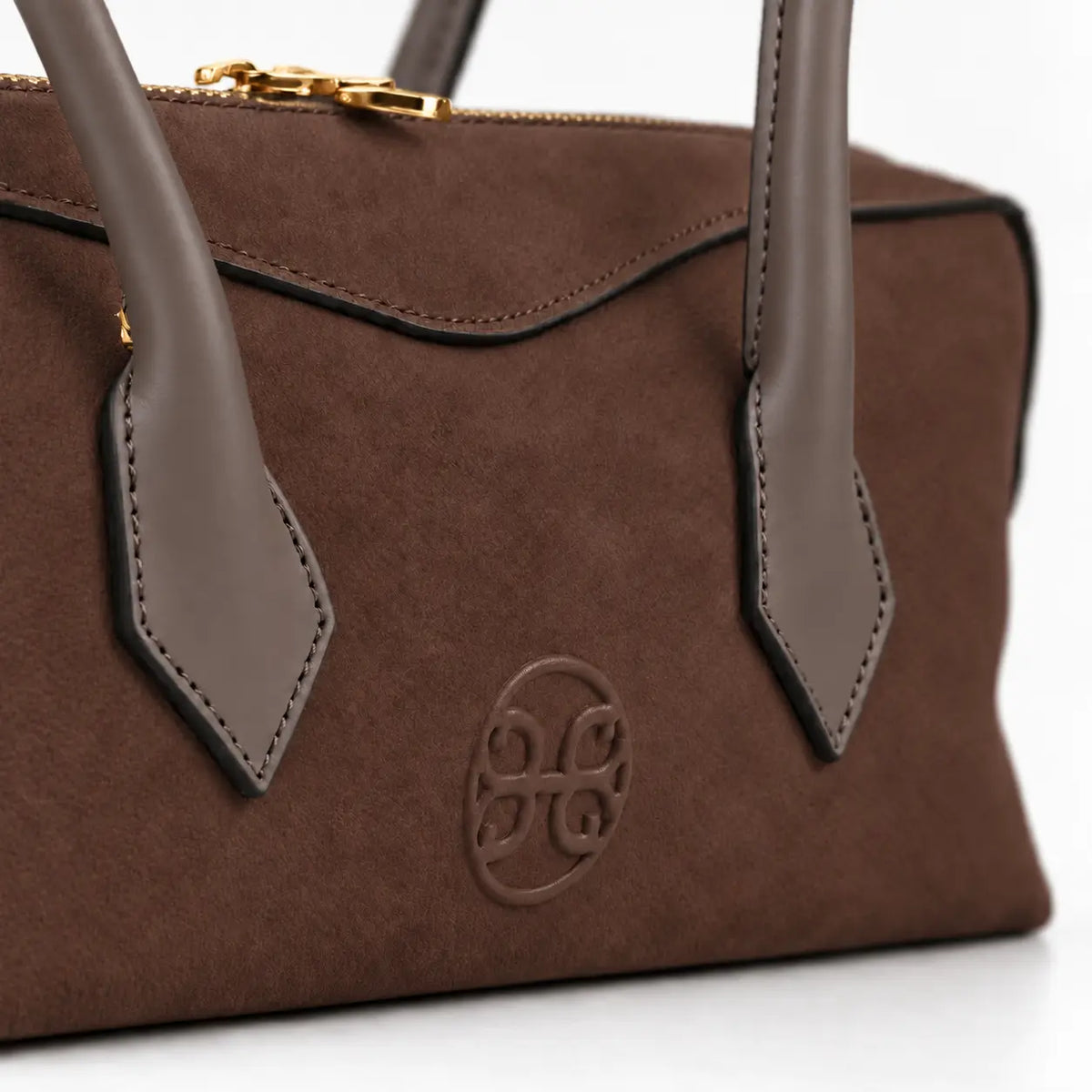 Lydia Leather Bag - Choco Suede