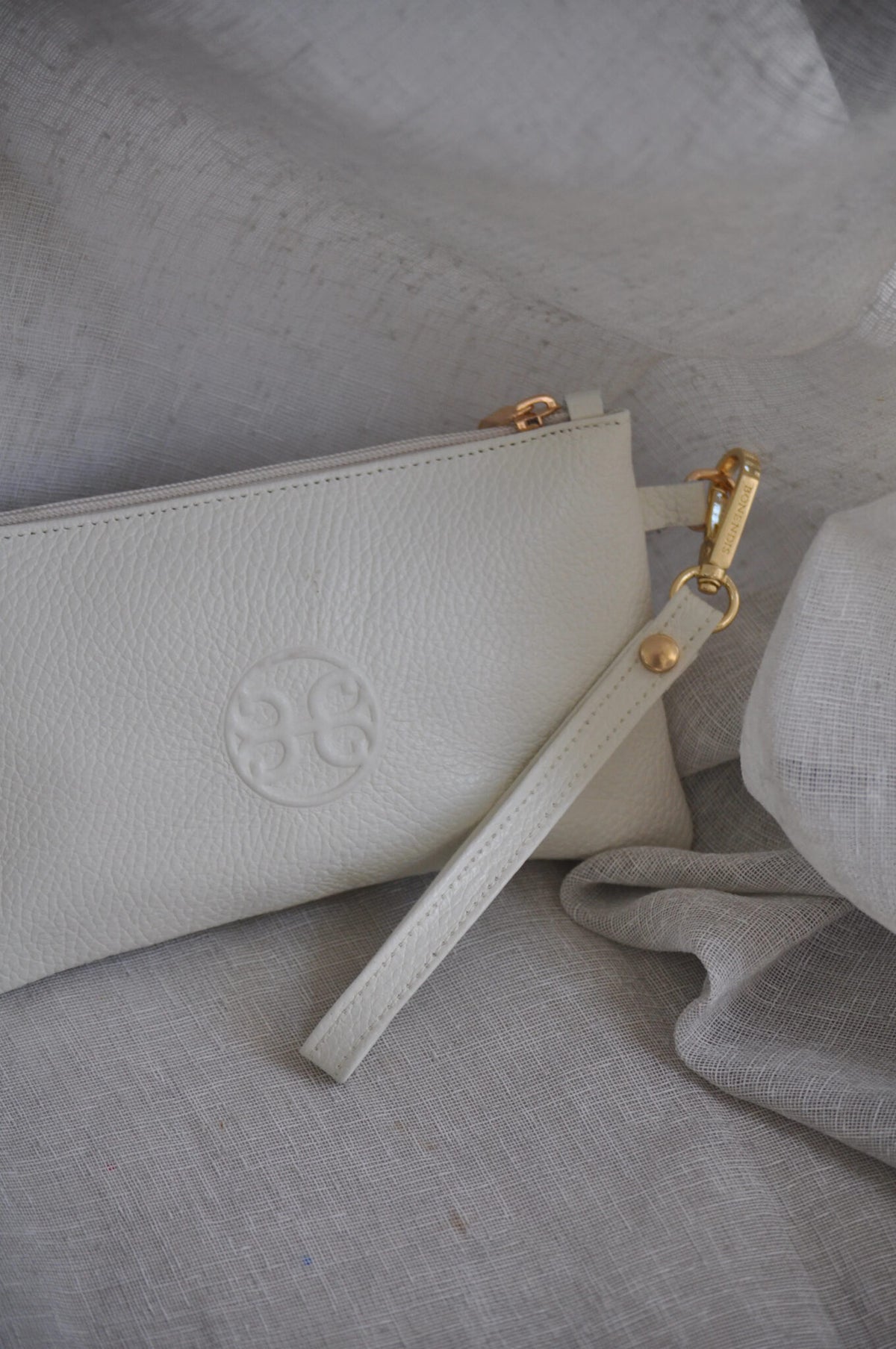 Polly Pouch - White Leather