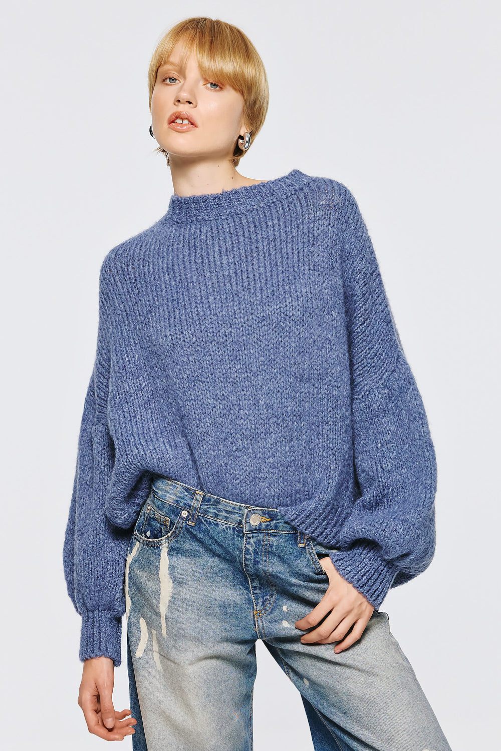 Long Sleeve Pullover - Blue Indigo