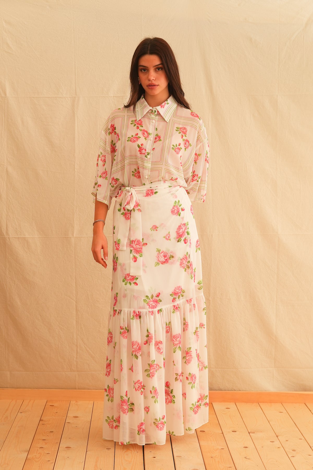 Pink Rose Short Sleeve Shirt