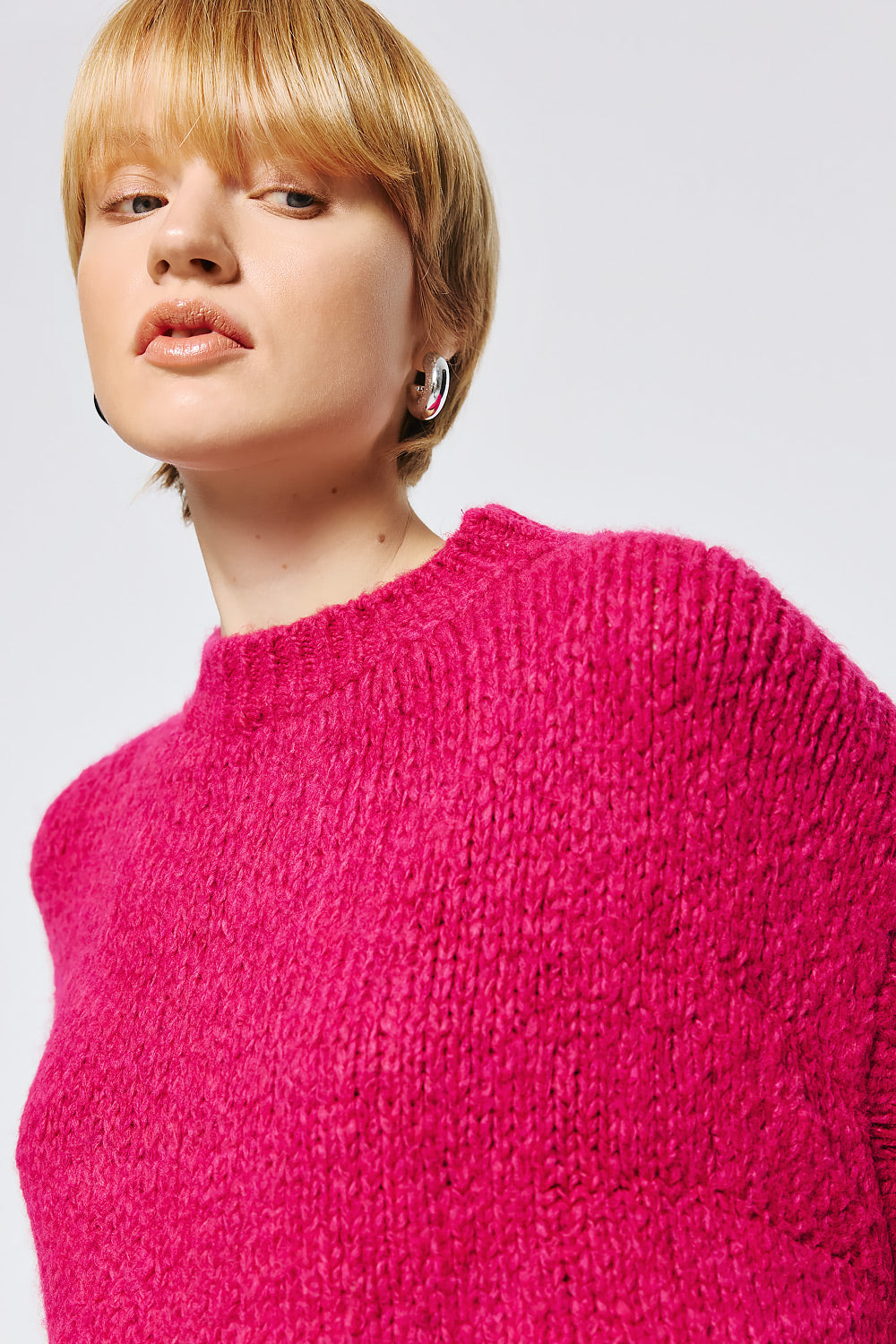 Short Sleeve Pullover - Magenta