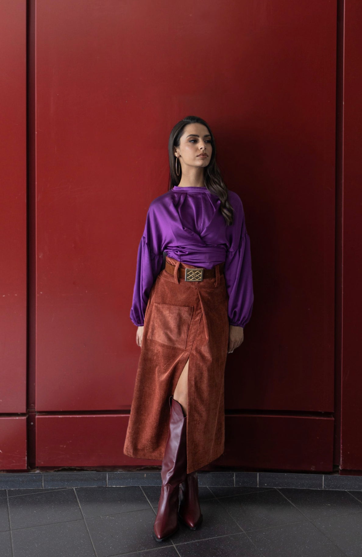 Sunset Soiree Brick Skirt