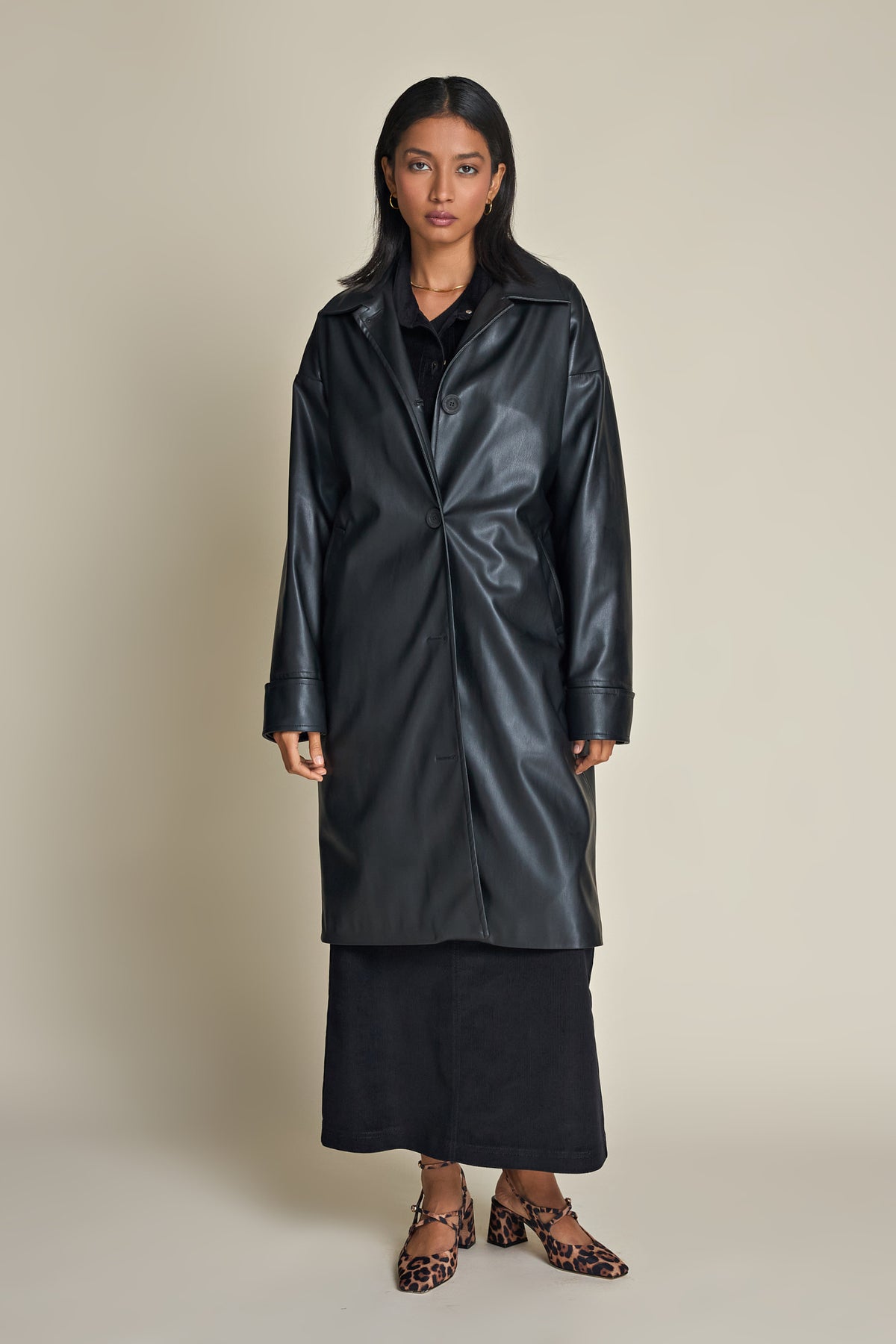 Adam Vegan Leather Coat