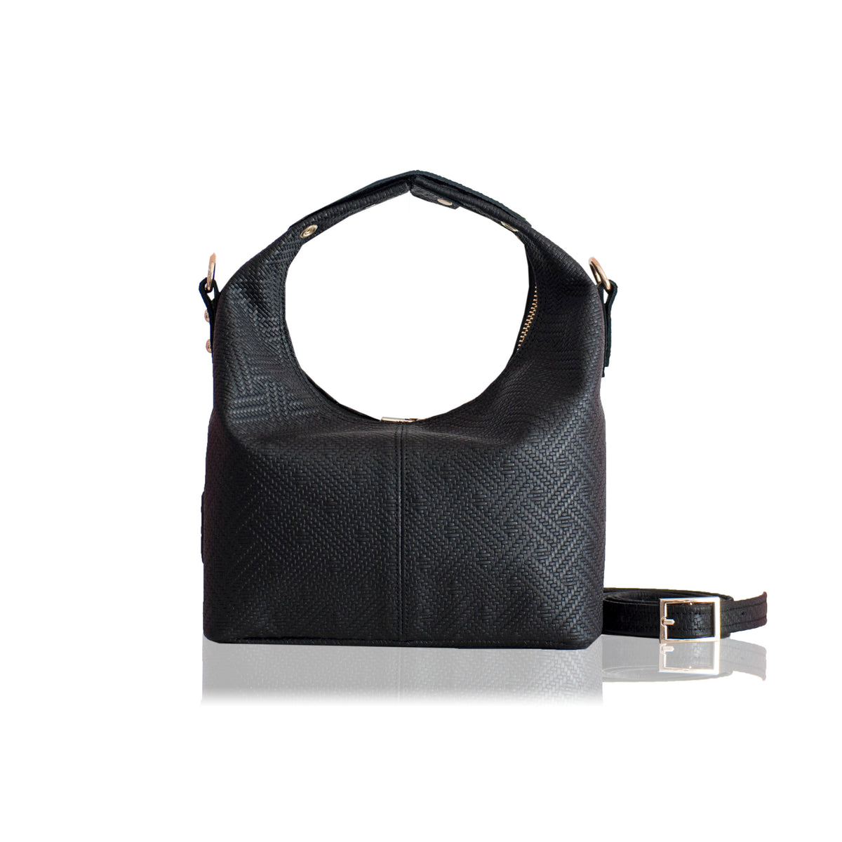 Mitsi Leather Handbag - Black