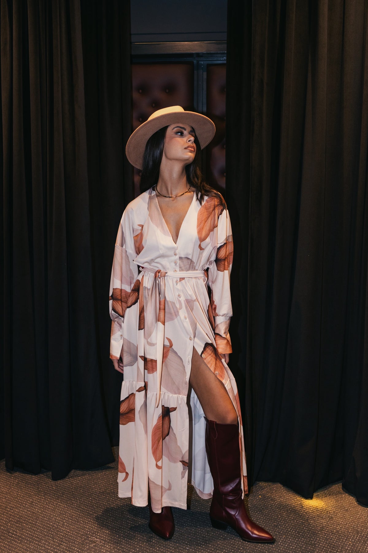 Mystic Silverleaf Soirée Kimono-Dress