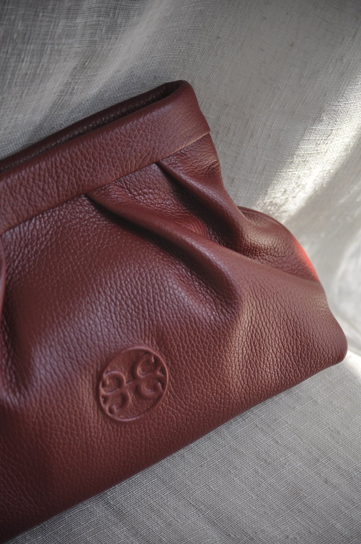 Kiss Mini Leather Pouch - Cherry Red