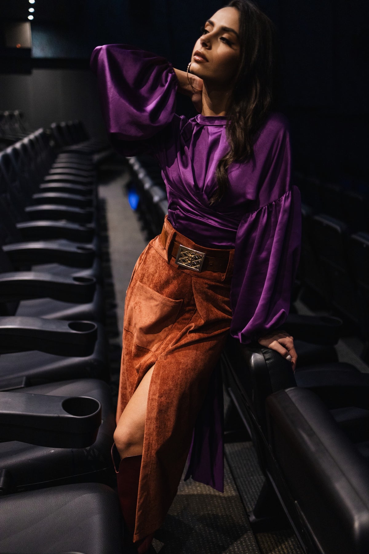 Sunset Soiree Brick Skirt