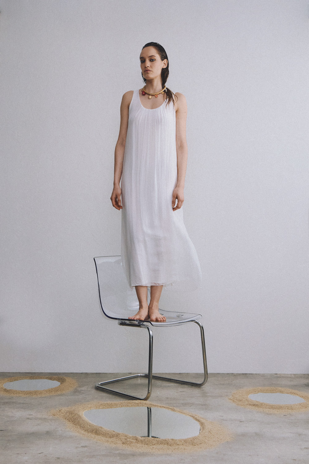 Hydra Long Dress | White