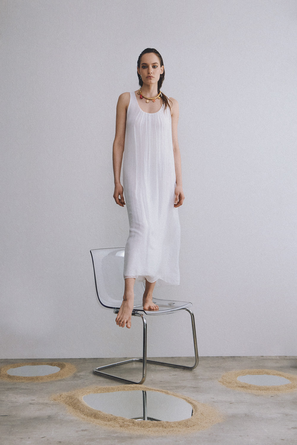 Hydra Long Dress | White