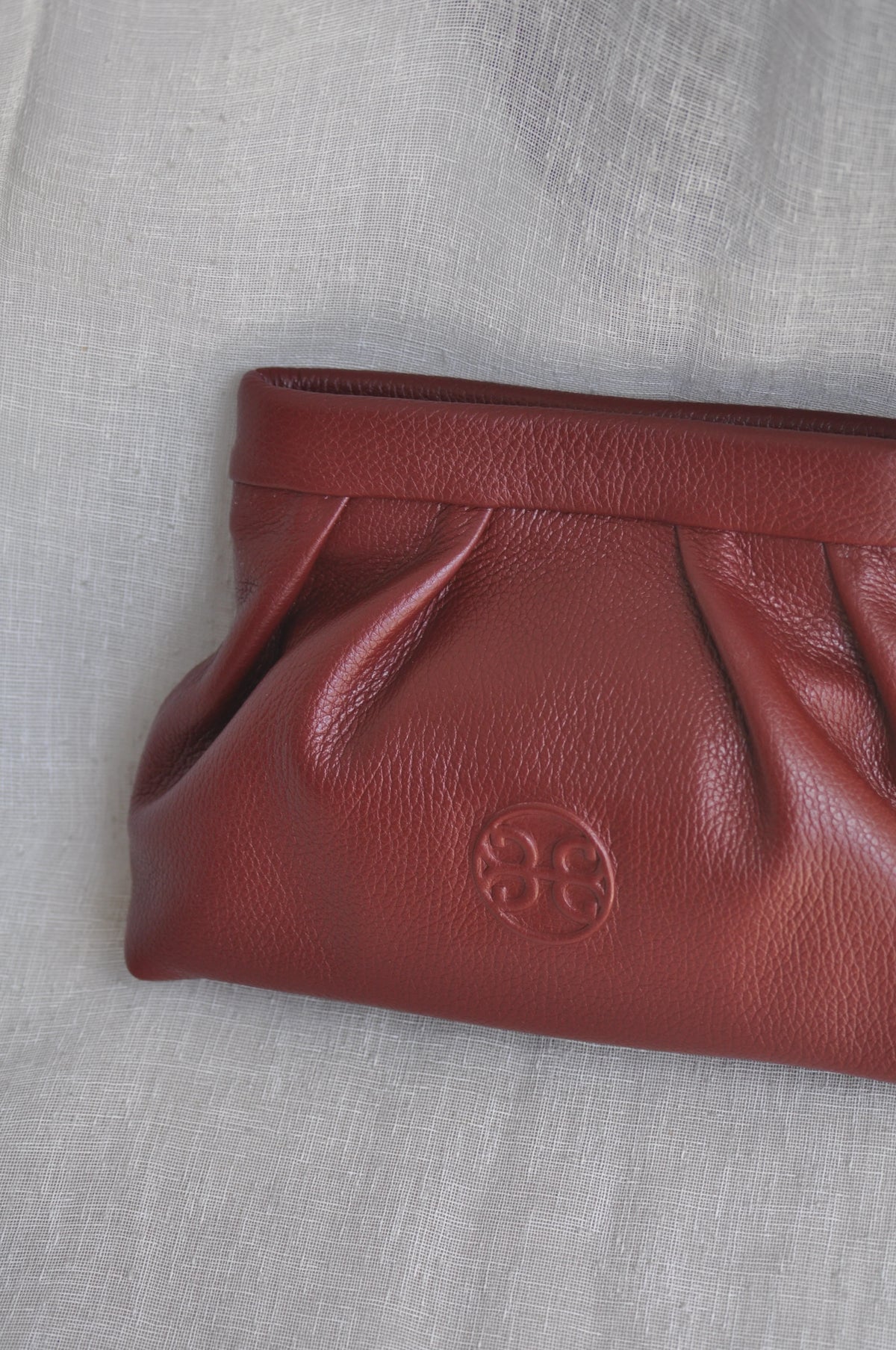 Kiss Mini Leather Pouch - Cherry Red