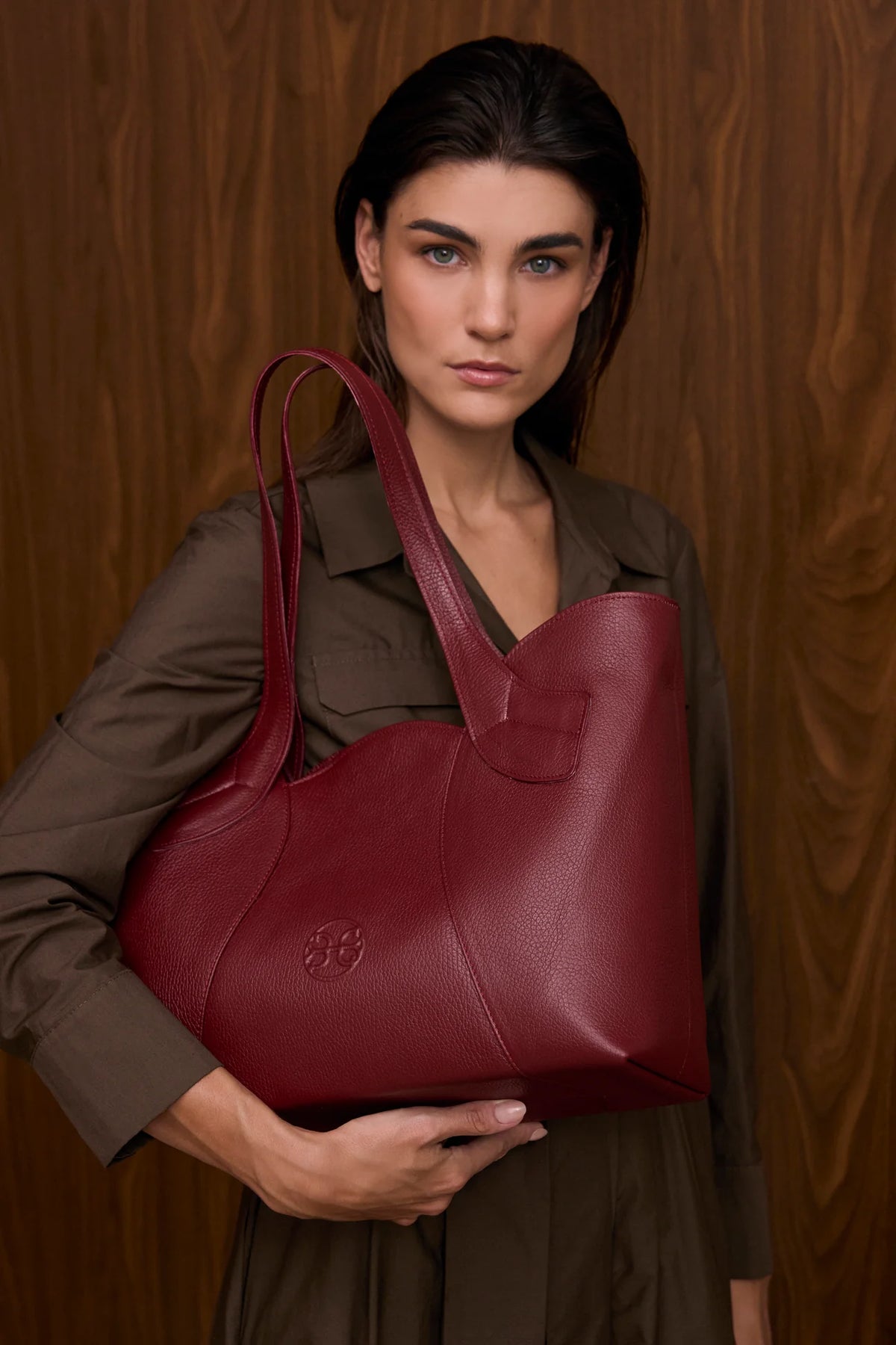 Tulip Tote Bag - Cherry Red