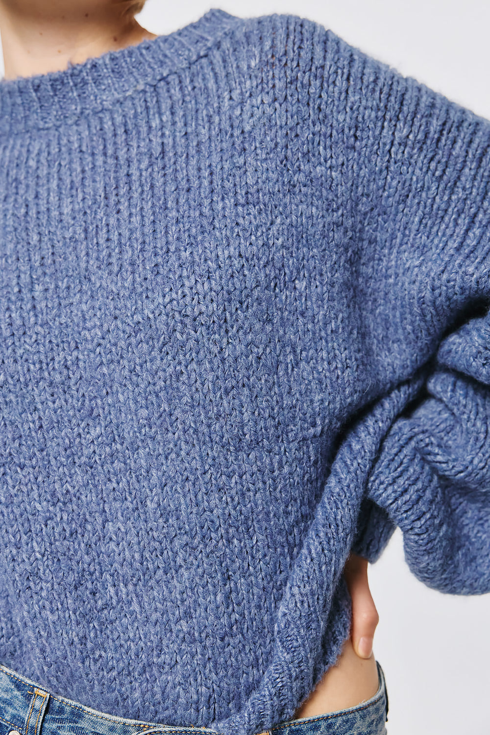 Long Sleeve Pullover - Blue Indigo