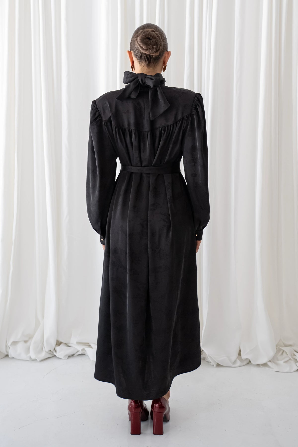 Night Jacquard Polymorphic Maxi Dress