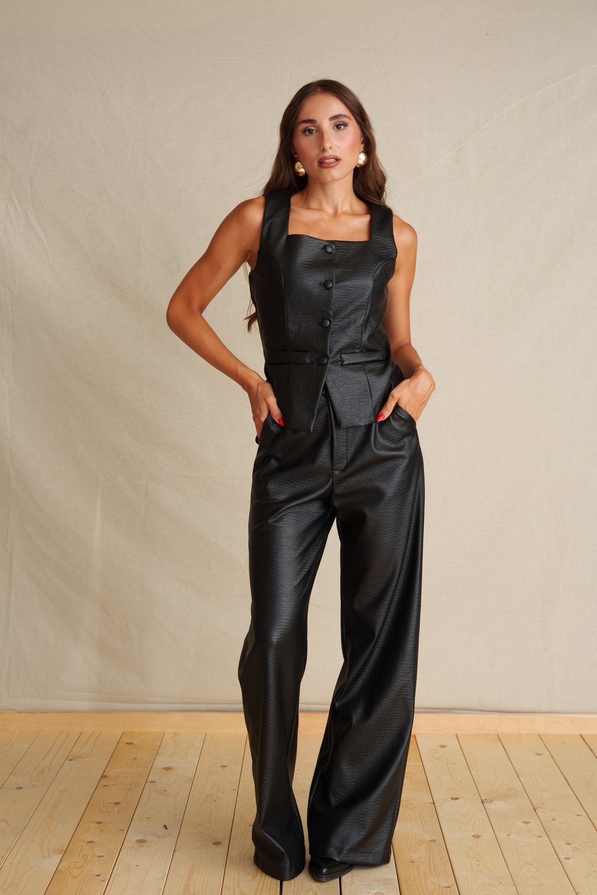 Midnight Leather Top