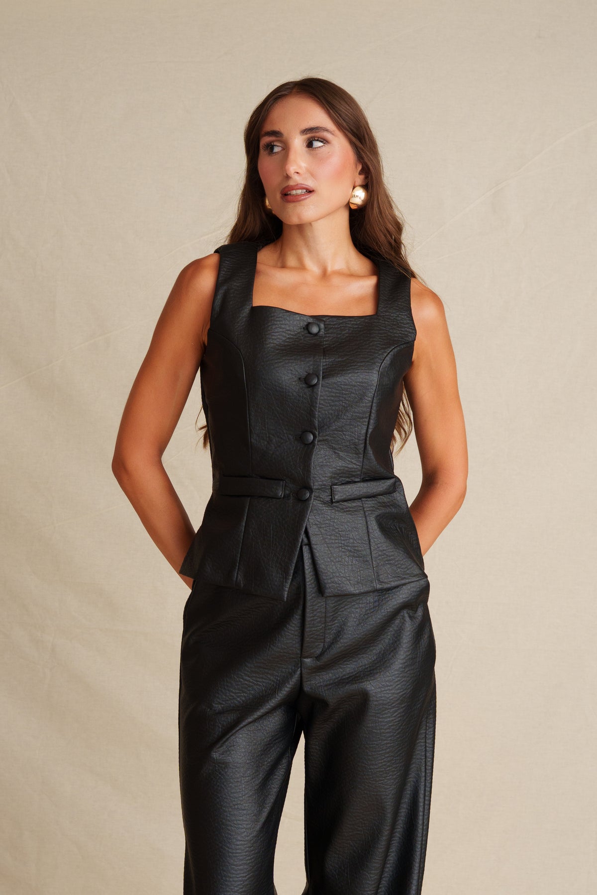 Midnight Leather Top