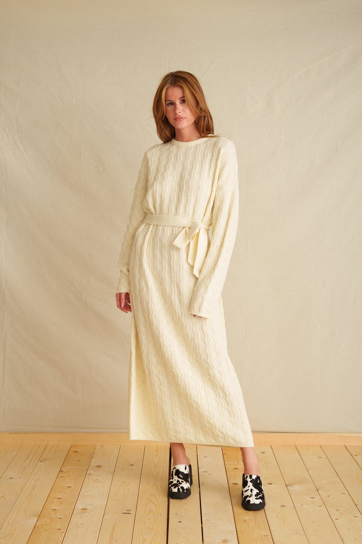 Vanilla Fog Knit Dress