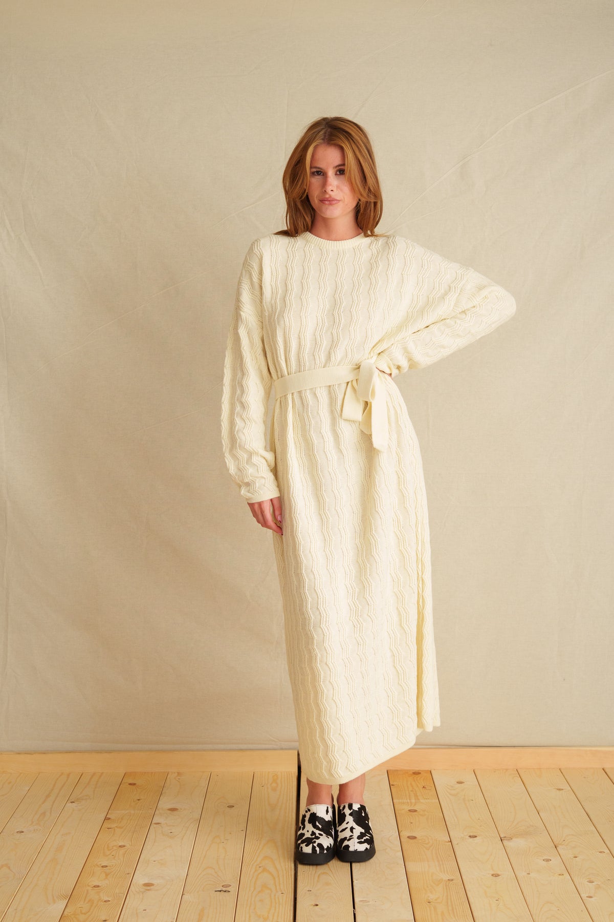Vanilla Fog Knit Dress