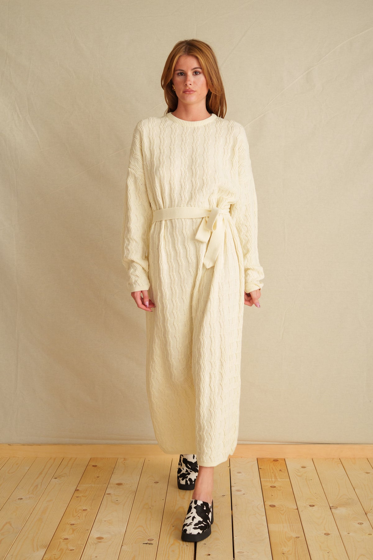 Vanilla Fog Knit Dress