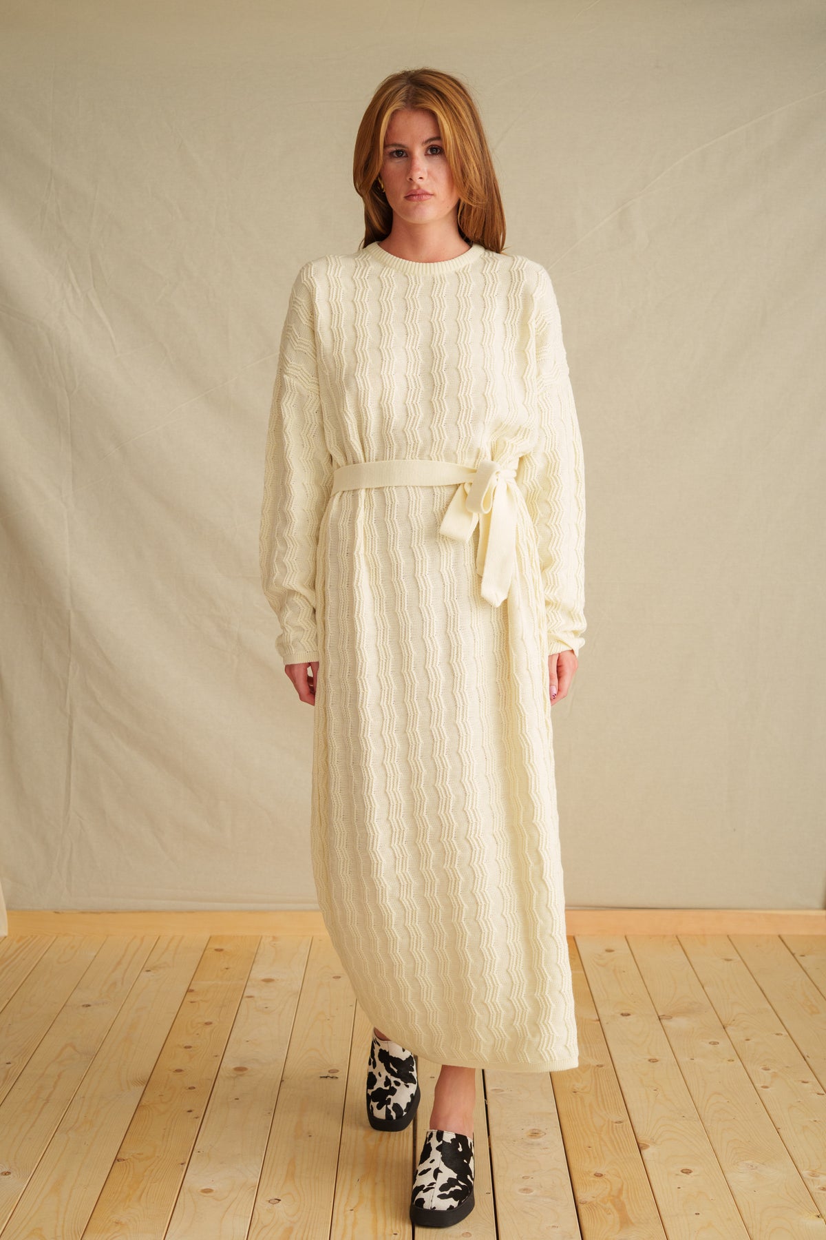 Vanilla Fog Knit Dress