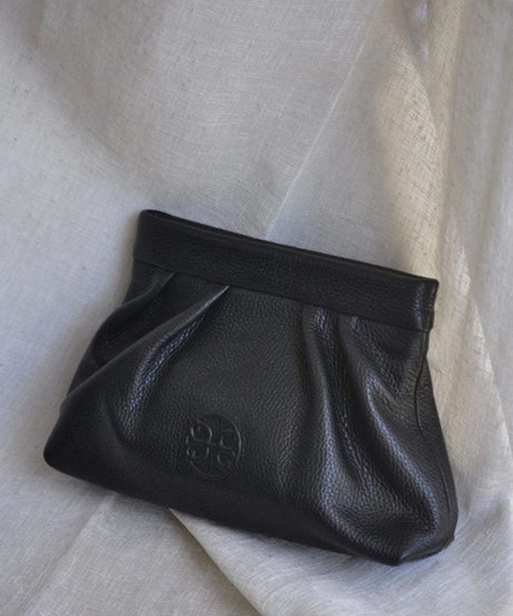 Kiss Mini Leather Pouch - Black
