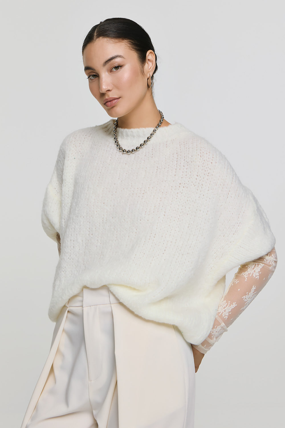 Short Sleeve Pullover - Ivory