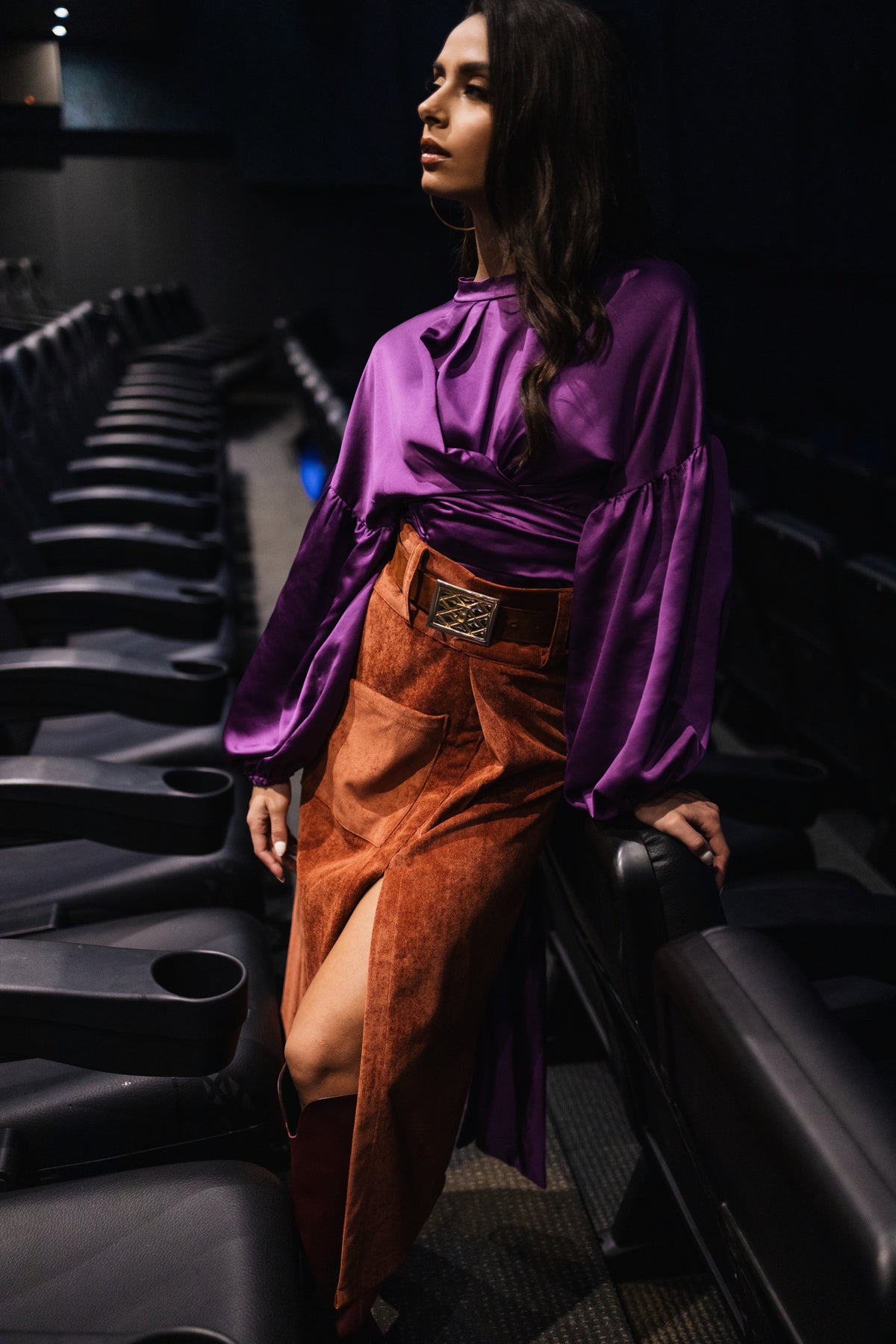 Sunset Soiree Brick Skirt