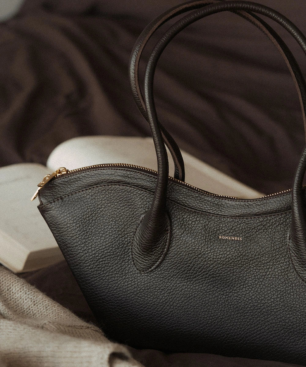 Bisou Small Leather Bag - Black
