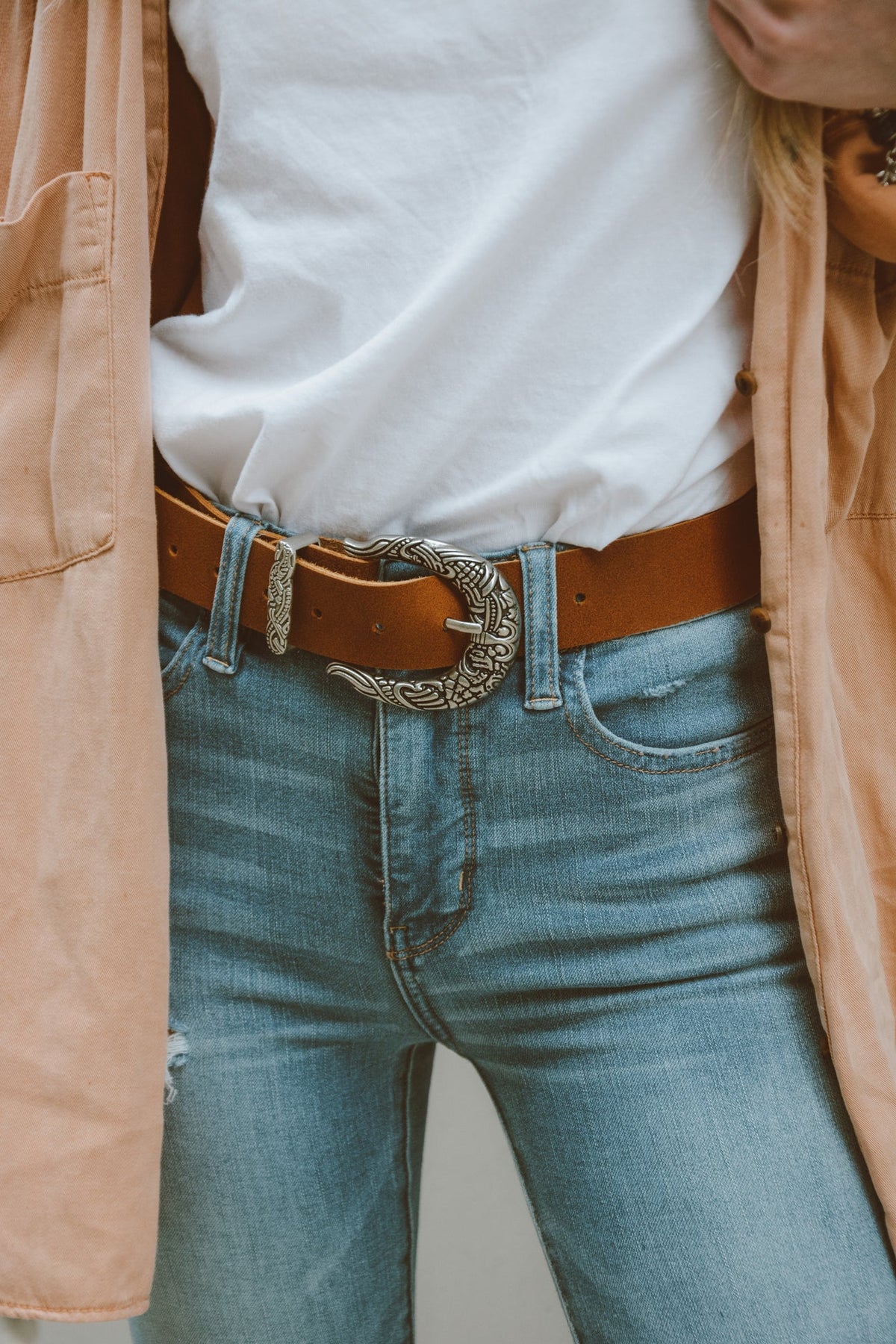Orchid Leather Belt