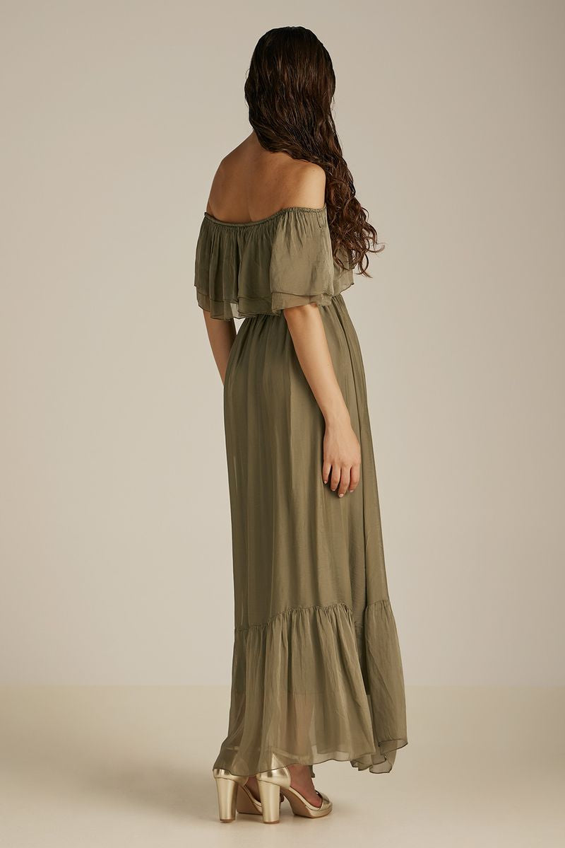 Anthia Dress | Chaki