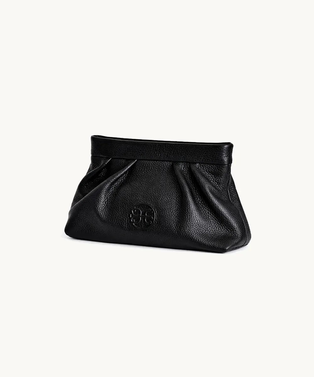 Kiss Mini Leather Pouch - Black