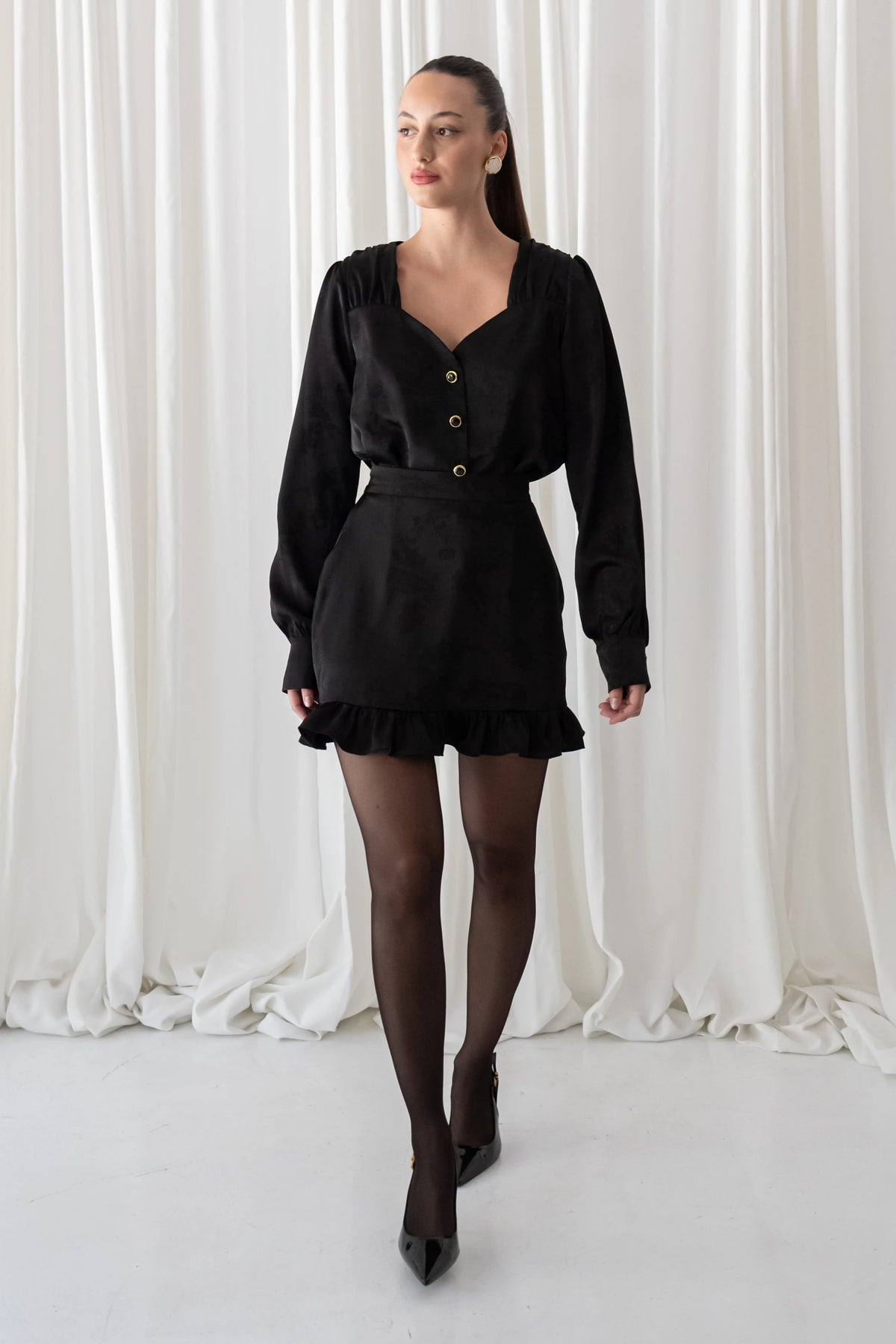 Night Jacquard Mini Skirt