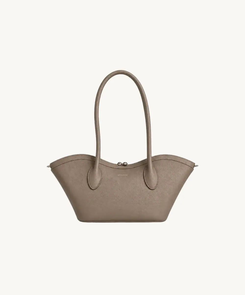Bisou Small Leather Bag - Warm Beige