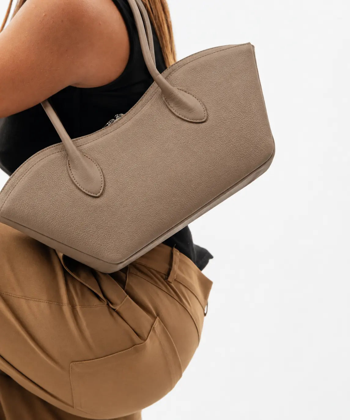 Bisou Small Leather Bag - Warm Beige