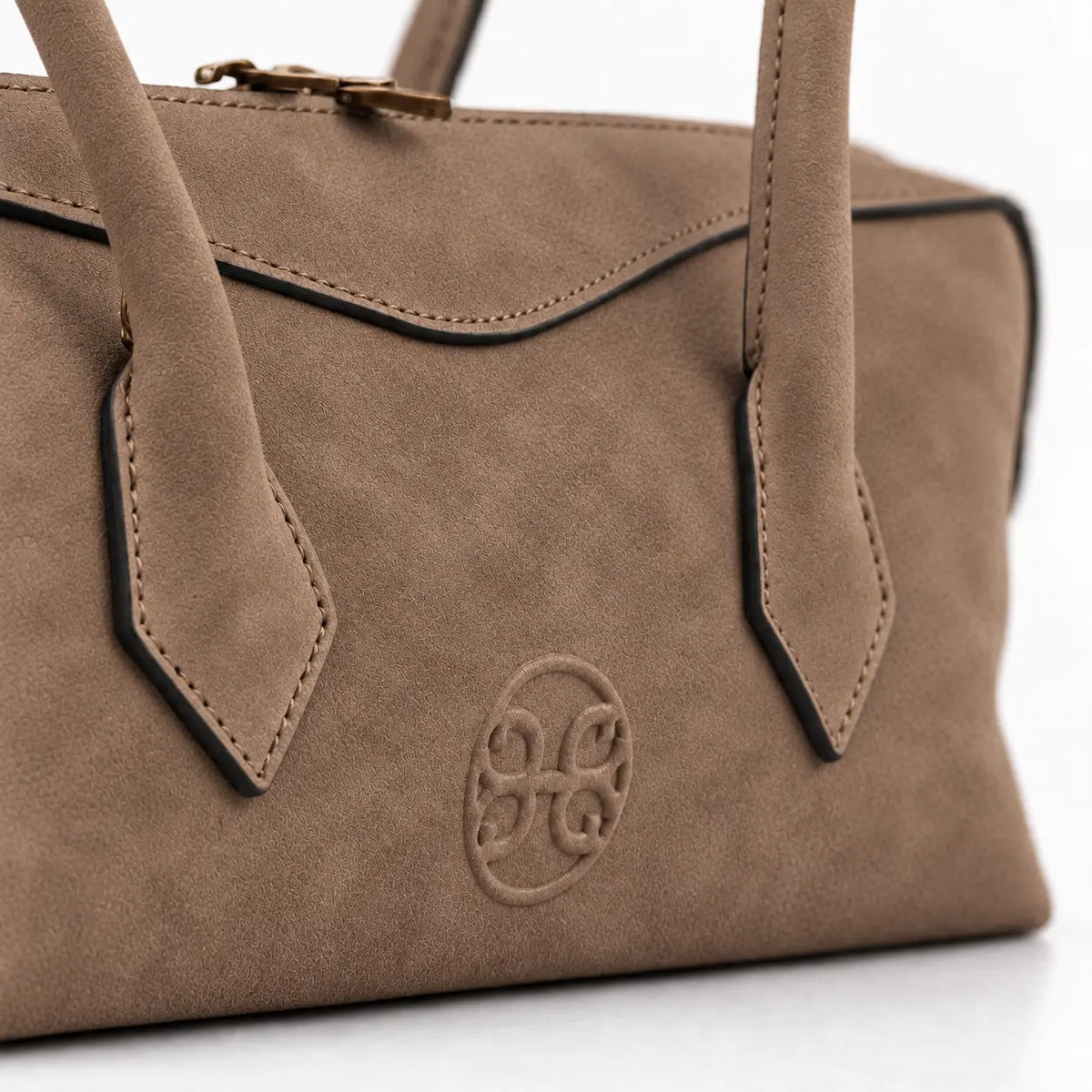 Lydia Leather Bag - Mocca Suede
