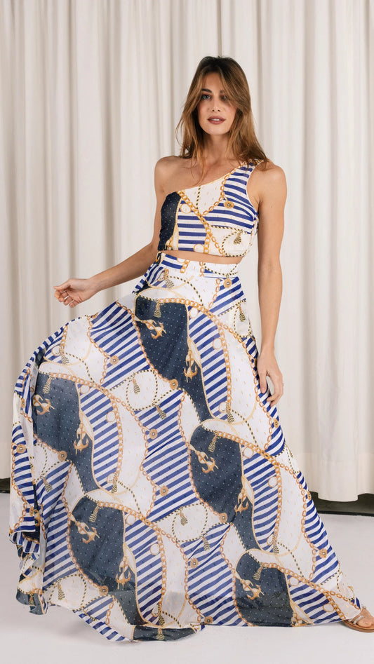 Navy Long Skirt