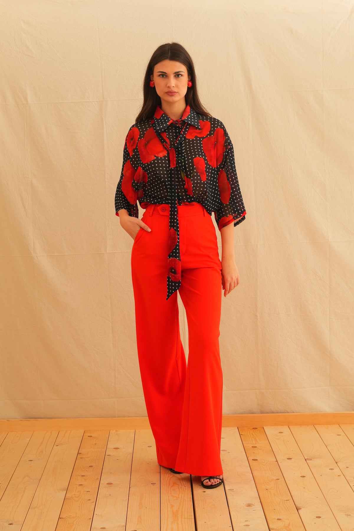 Red Aria Pants