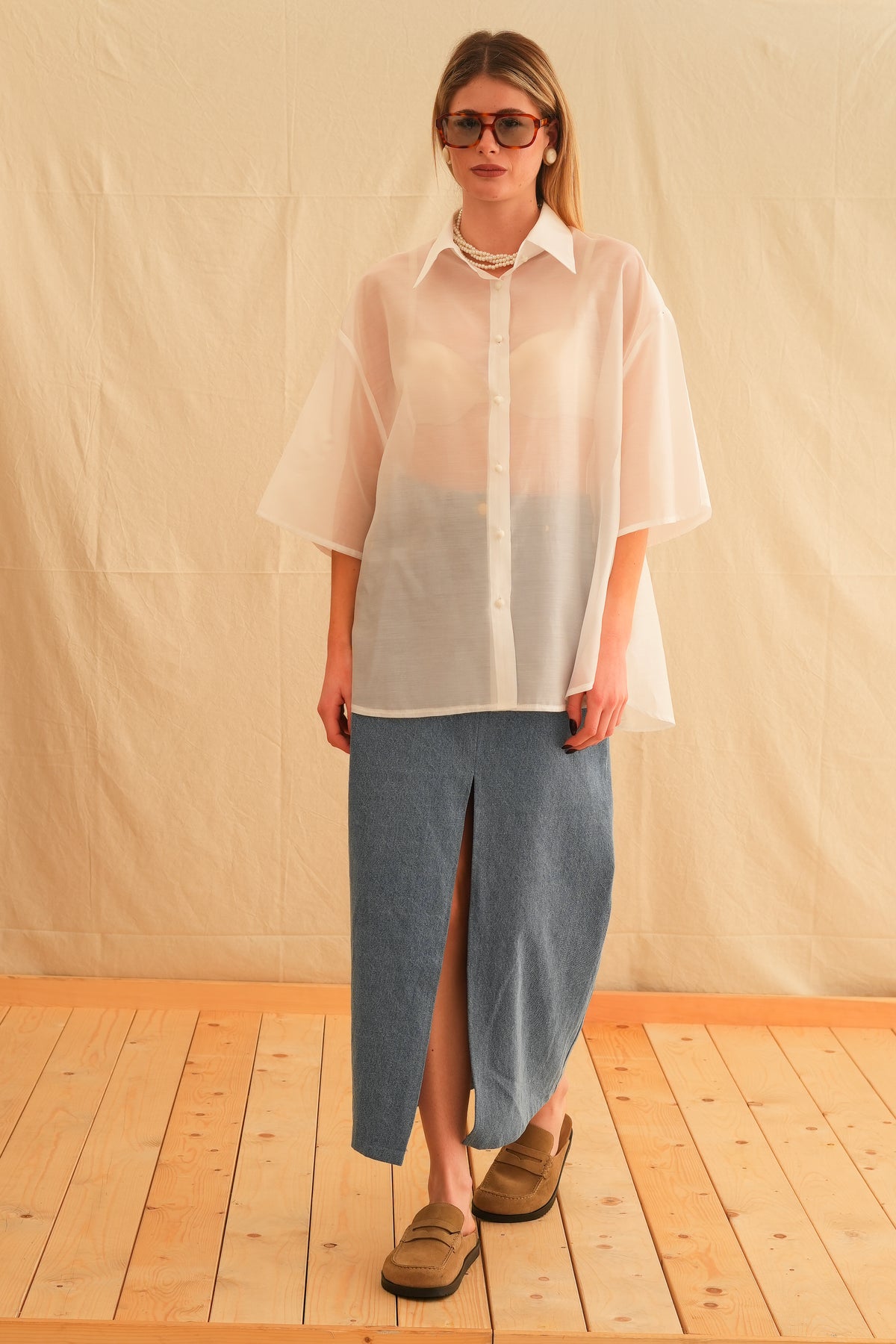 Denim Maxi Skirt