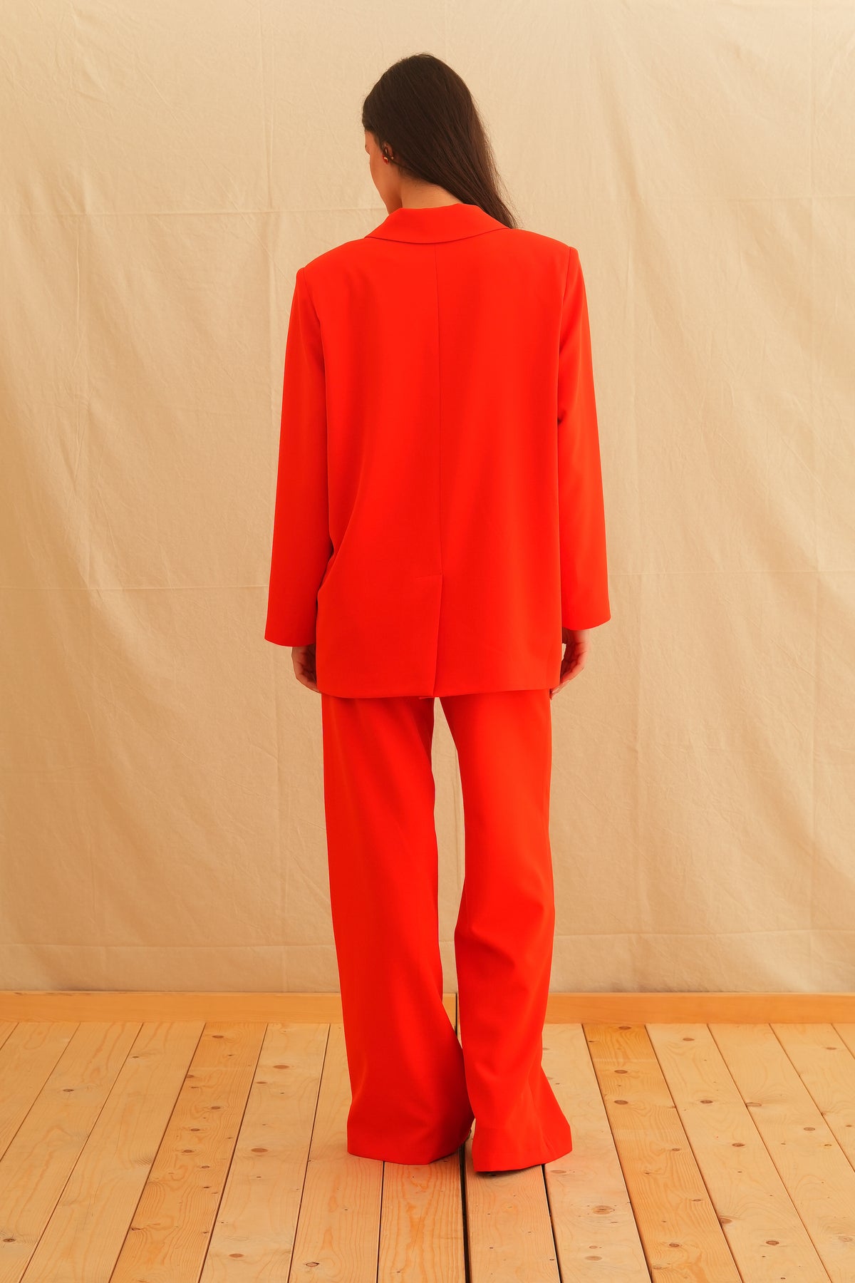 Red Aria Safari Blazer with belt