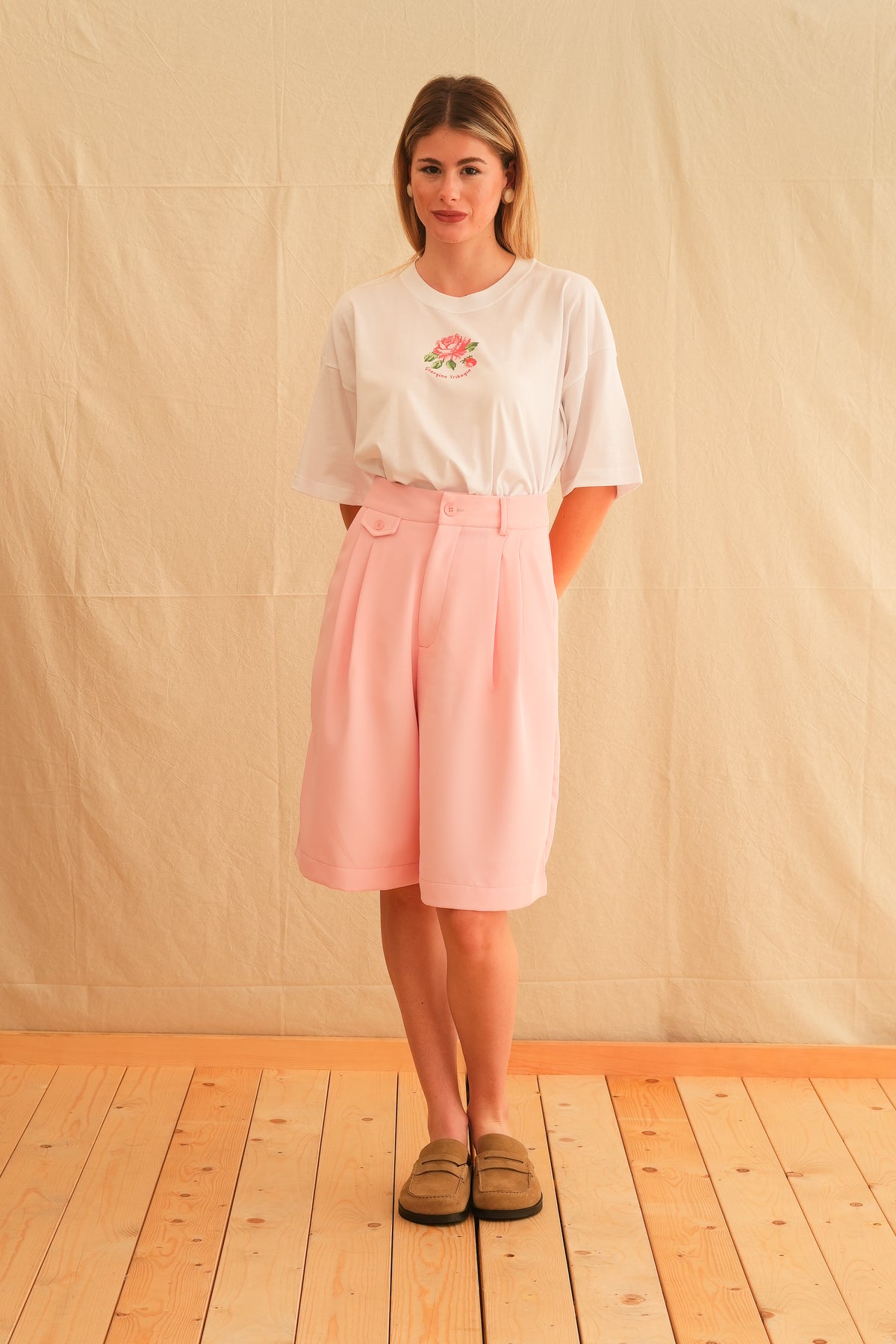 Baby Pink Safari Shorts