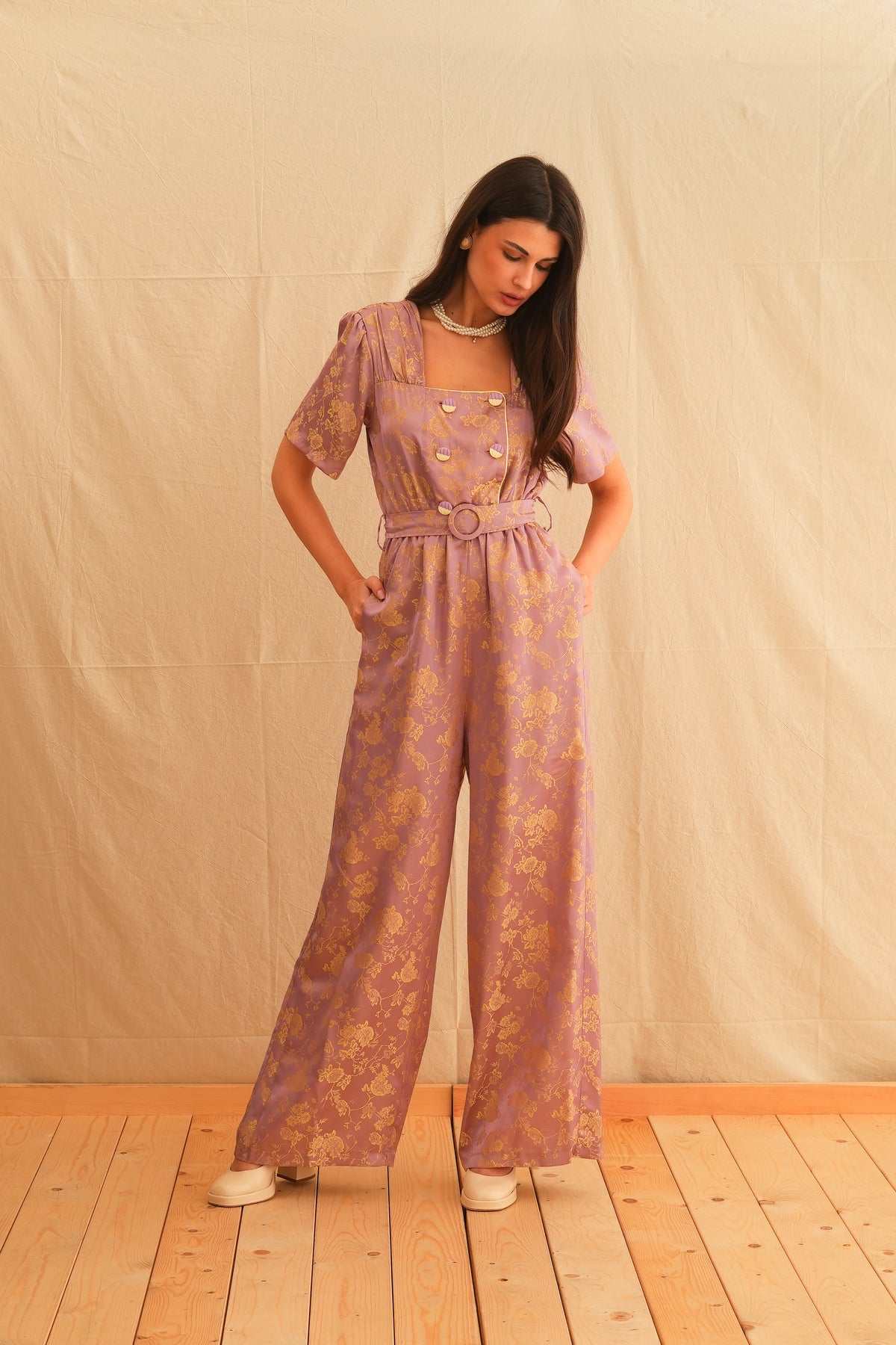 Melissa Jacquard Vintage Jumpsuit