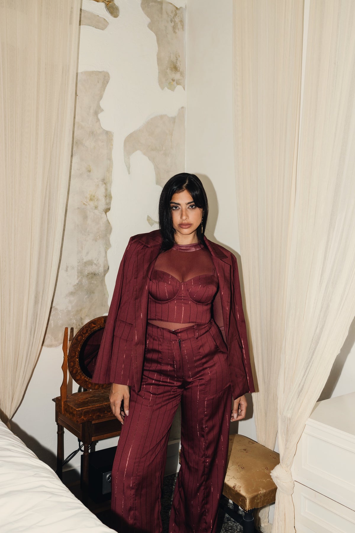 Chloe Jacket - Wine Red